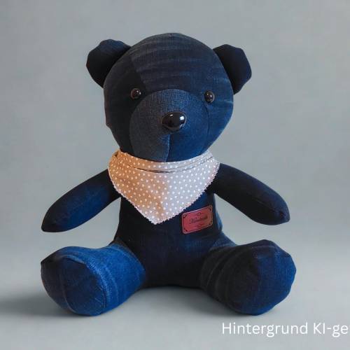 Nähanleitung Teddy aus Jeans – PDF Schnittmuster Upcycling Stofftier | Kuscheltier nähen, Recycling DIY Projekt