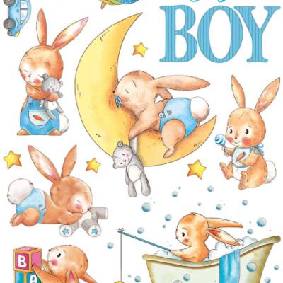 Reispapier, Decoupage, Serviettentechnik, Ninna Nanna Boy / Junge, A4, CBRP050