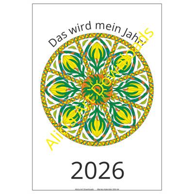 Blanko Kalender in DIN A4 zum selber Gestalten