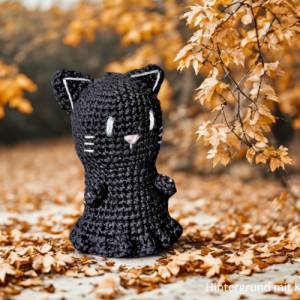 Amigurumi Katzengeist Halloween - Häkelanleitung für niedliche Deko oder als Taschenbaumler Bild 3