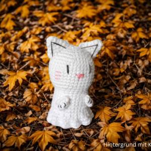 Amigurumi Katzengeist Halloween - Häkelanleitung für niedliche Deko oder als Taschenbaumler Bild 6