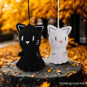 Amigurumi Katzengeist Halloween - Häkelanleitung für niedliche Deko oder als Taschenbaumler Bild 7