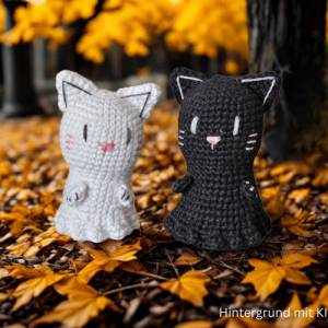 Amigurumi Katzengeist Halloween - Häkelanleitung für niedliche Deko oder als Taschenbaumler Bild 8