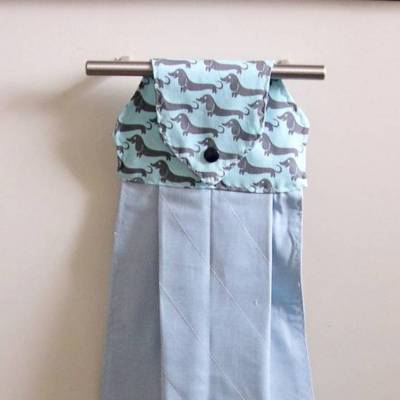 Küchenhandtuch Dackel – Geschirrtuch & Hängehandtuch aus Baumwolle mit Dackel-Motiv, Geschenk für Tierhaushalt