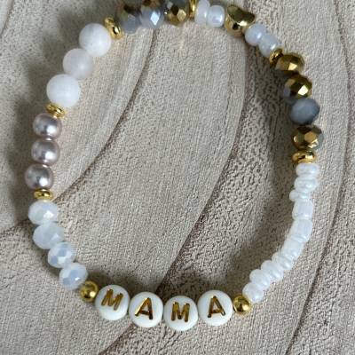 Perlenarmband Sommerliche Farben mit Seestern