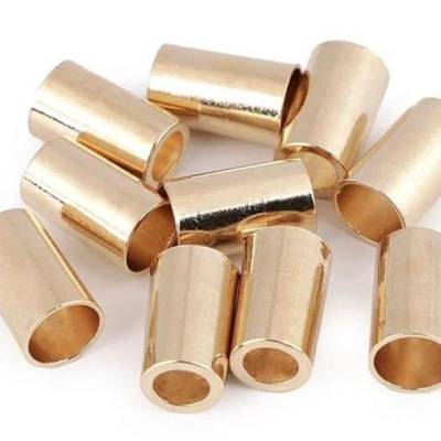 4 Kordelenden/Kordelstopper Metall Gold 15 mm, Ø 5,5 mm – Endstücke für Kordeln