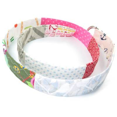 Gürtel aus Stoff fester Damengürtel Stoffgürtel Einzelstück bunt Anker Vögel Punkte Retroblumen Affe Wörter