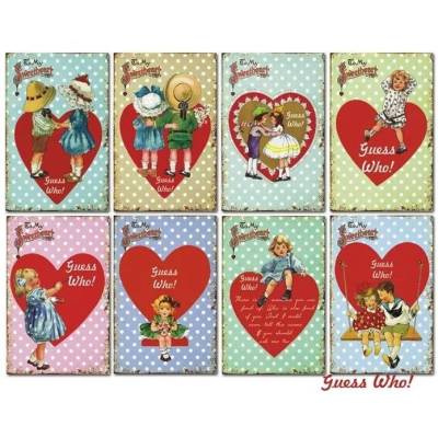 Mini Paper-Set, Nostalgie, Rate mal wer, 24 Blatt, 7 x 10,8 cm, M83