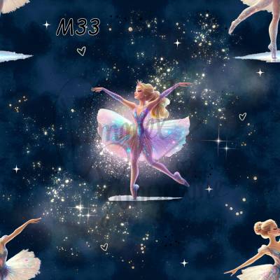 M33 Kinderstoff Balletttänzerin Ballerina – Exklusives PummelPinguine-Design in 13 Stoffarten für