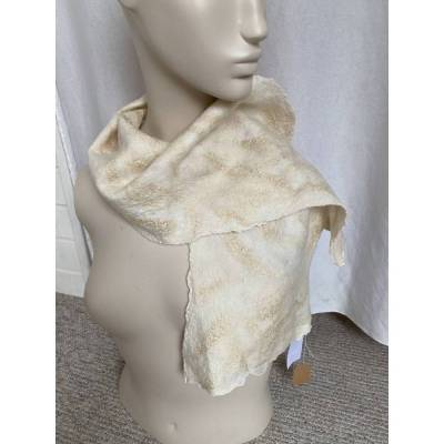 schmaler Damenschal - Wolle und Seide(Chiffon), Halstuch für den Sommer und Winter