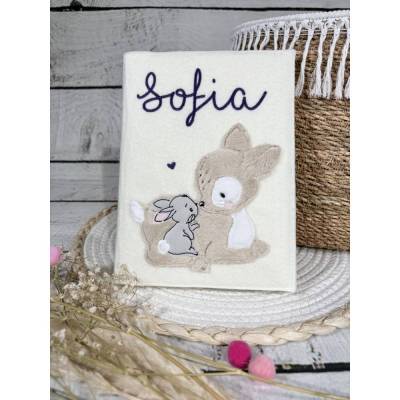 Uhefthülle Reh Rehkitz Kitz Rehlein Untersuchungsheft Untersuchungshülle U-Heft-Hülle personalisiert