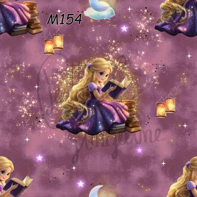 M154 Kinderstoff Magische Glitzer Prinzessin – PummelPinguine-Design in 13 Stoffarten für kreative