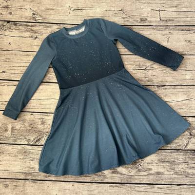 wunderschönes Kleid gr.122/128 Drehkleid * Blau Farbverlauf Sprenkel *