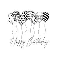 Happy Birthday Balloons PNG SVG Datei - Download Datei Plotterdatei - Plotter File - Kuchen Kerzen Geschenk Party Bild 6