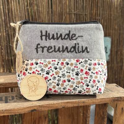 Hundefreundin Utensilienbeutel // Kosmetiktasche // Geschenk // Täschchen