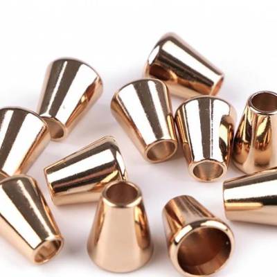 4 Kordelenden/Kordelstopper Metall gold 13 x 15 mm, Ø 5,5 mm – Endstücke für Kordeln