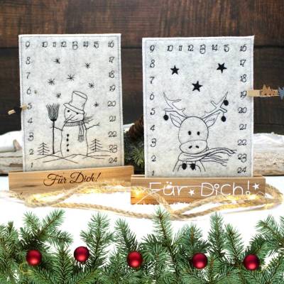 Stickdatei ITH Adventskalender Tischadventskalender togo Weihnachten Advent