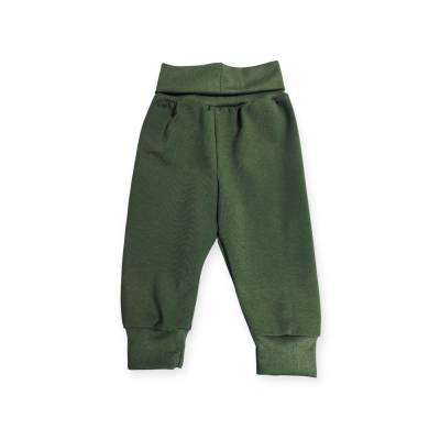 Kuschelhose Luca Pumphose Gr. 50 - 98 grün dunkel grün uni Wohlfühlhose Jersey