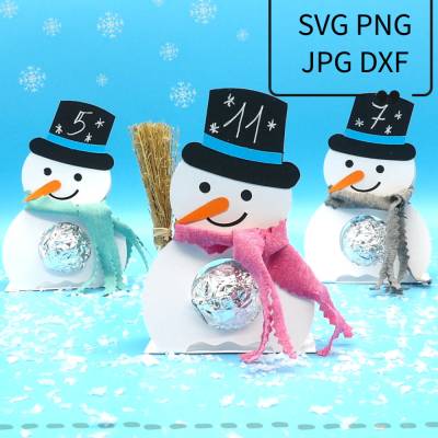 Plotterdatei Schneemann für Schokopralinen