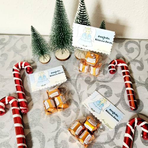 Engel Küsschen To Go – Süßes Weihnachts-Gastgeschenk & Mitbringsel für Advent, Wichteln & Feier