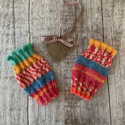 Babystulpen bunt gemustert, handgestrickt, ca. ab 2 Monate, Stulpen für Babys, Beinwärmer, Geschenk