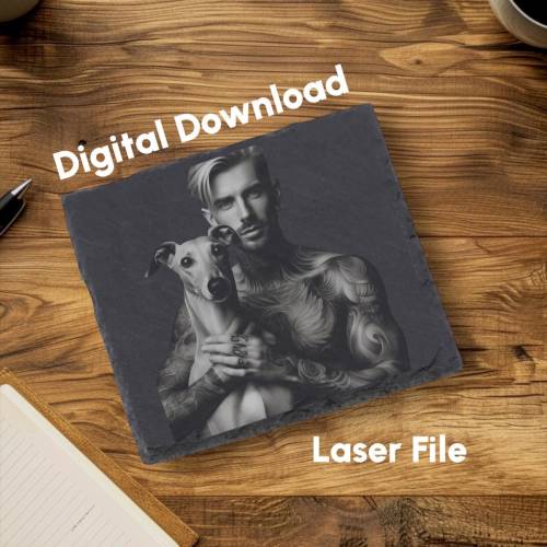 LASERDATEI - Cool Dog – Freche PNG Datei für Lasergravur | Digitale Vorlage | Kommerzielle Nutzung erlaubt