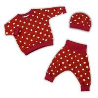 3tlg Set Pullover + Pumphose + Mütze 