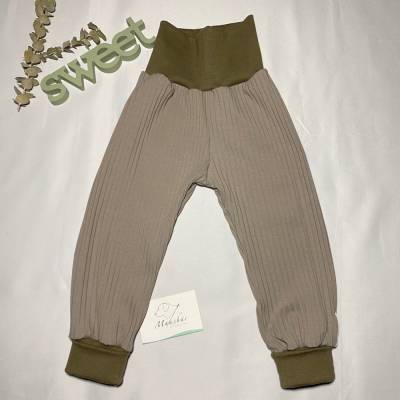 Mitwachsende Pumphose aus Rippenjersey in Größe 80-86 – Handmade Kinderhose