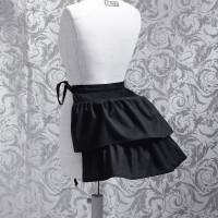 Victorianische Hummerschwanz-Tournüre kurz – Gründerzeit 1870er, schwarz, stabile Wigona Stahlstäbe Bild 2