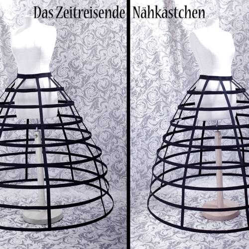 Lange Gothic Käfig-Krinoline – Offener Reifrock 300 cm, Viktorianisch, Maßanfertigung