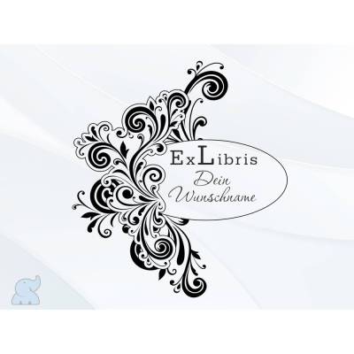 Exlibris Stempel ornamental - Exlibrisstempel Ornament No.exl-10350