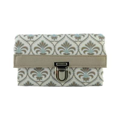 Geldbörse Portemonnaie Blumen Beige - Miss Manny Medium