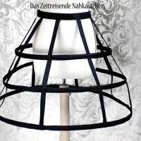 Kurzer Käfig-Reifrock Mini-Crini Style für Lolita, 50er Vintage Mode, Gothic & Bühnenoutfits, schwarz Bild 1