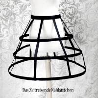 Kurzer Käfig-Reifrock Mini-Crini Style für Lolita, 50er Vintage Mode, Gothic & Bühnenoutfits, schwarz Bild 2