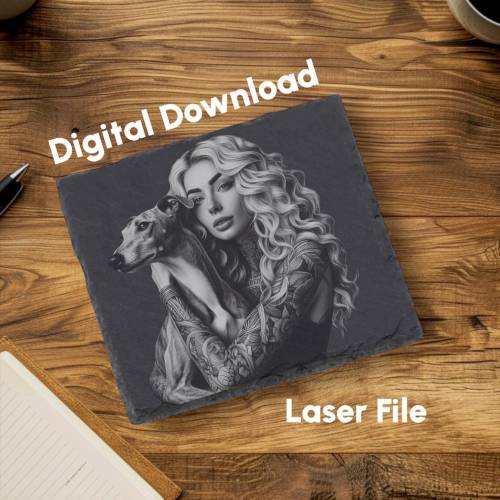 LASERDATEI -  Cool Dog – Freche PNG Datei für Lasergravur | Digitale Vorlage | Kommerzielle Nutzung erlaubt