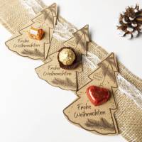 Gastgeschenk Tischdeko Weihnachten, Druckvorlage Christbaum Weihnachtsgruß Mitbringsel, Karten für Tisch, Bastelvorlage, Bild 2