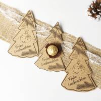 Gastgeschenk Tischdeko Weihnachten, Druckvorlage Christbaum Weihnachtsgruß Mitbringsel, Karten für Tisch, Bastelvorlage, Bild 5