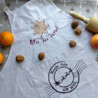 North Pole Poststempel Stickdatei 12-14x18cm – Magische Weihnachts-Stickvorlage mit Rentierschlitten Bild 4