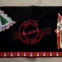 North Pole Poststempel Stickdatei 12-14x18cm – Magische Weihnachts-Stickvorlage mit Rentierschlitten Bild 5