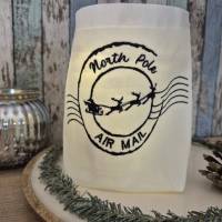 North Pole Poststempel Stickdatei 12-14x18cm – Magische Weihnachts-Stickvorlage mit Rentierschlitten Bild 9