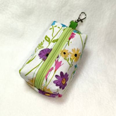 Schlüsselbund Tasche, Blumen, Wiese,Täschchen klein, Muster wählbar, Aufbewahrung, Tampontasche