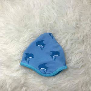 2 tlg. Baby Set mit Delfinen // Set für Babys aus Wendemütze und Strampler für Jungen bis Gr. 80 Bild 9
