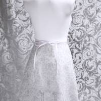 Wickelrock Chiffon Ballettrock mit süßem Blümchenmuster grau weiß – leichter, fließenderTanzrock, handgefertigt, Bild 2