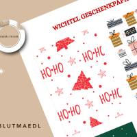 Wichtel Geschenkpapier zum Ausdrucken – 20 liebevolle Miniatur-Weihnachtsmotive als PDF | DIY Wichteltür Deko Bild 4