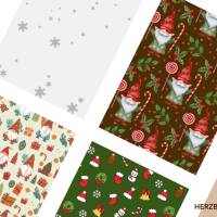 Wichtel Geschenkpapier zum Ausdrucken – 20 liebevolle Miniatur-Weihnachtsmotive als PDF | DIY Wichteltür Deko Bild 5