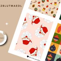 Wichtel Geschenkpapier zum Ausdrucken – 20 liebevolle Miniatur-Weihnachtsmotive als PDF | DIY Wichteltür Deko Bild 7