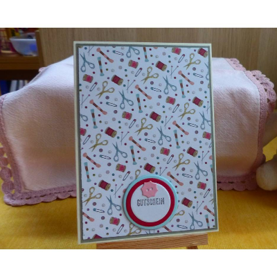 Gutscheinkarte Nähkurs,Handarbeitsfreunde