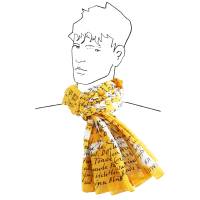 NARZISS UND ECHO von Ovid, Tücher in verschiedenen Größen, Bio-Baumwolle, Narzissen gelb weiß