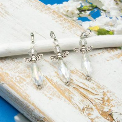 Schutzengel, Schlüsselanhänger, Taschenbaumler, Charm, Geschenkidee, Unisex, Mitbringsel, Gastgeschenk, kristall