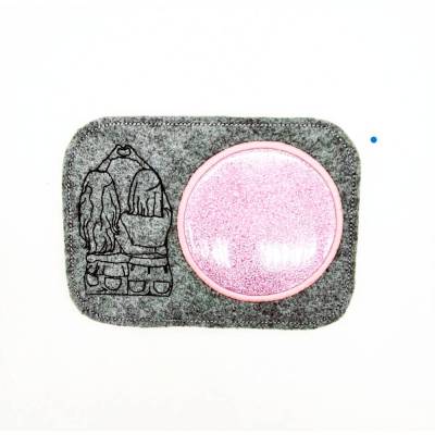 Stickdatei Mug Rug Freundin ITH Tassenteppich